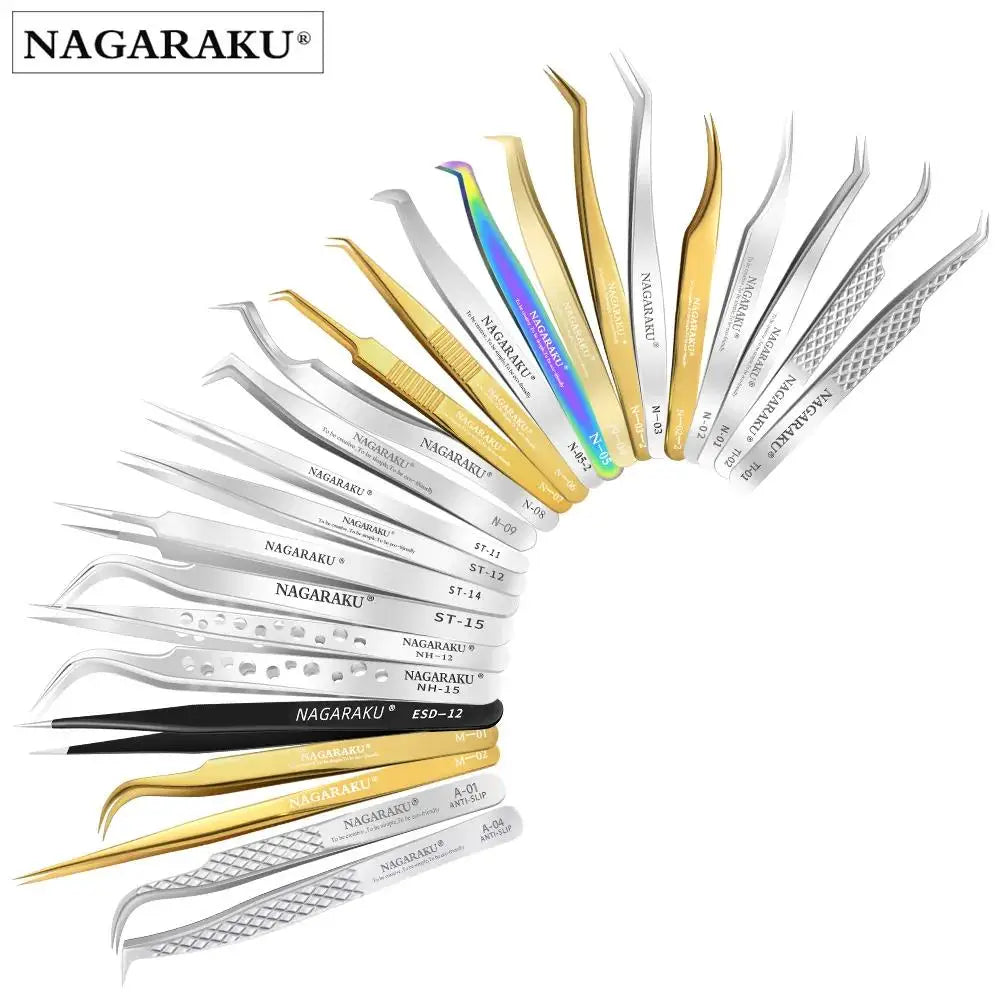 Stainless Steel Precision Eyelash Extension Tweezers: Achieve Flawless Lashes!