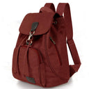 High Capacity Backpacks 2023 New Women's Outdoor Travel Canvas Bag Retro Trendy School Backpack for College Fashion Students  ourlum.com Dark red  