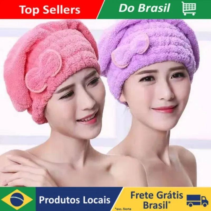Quick Dry Microfiber Hair Towel Cap for Frizz-Free Hair  ourlum.com 1pc  