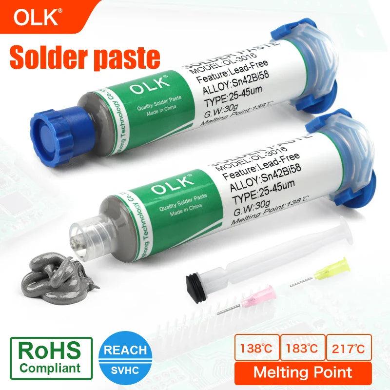 Low Temp Lead-free Solder Paste for SMD Repair and Welding  ourlum.com   