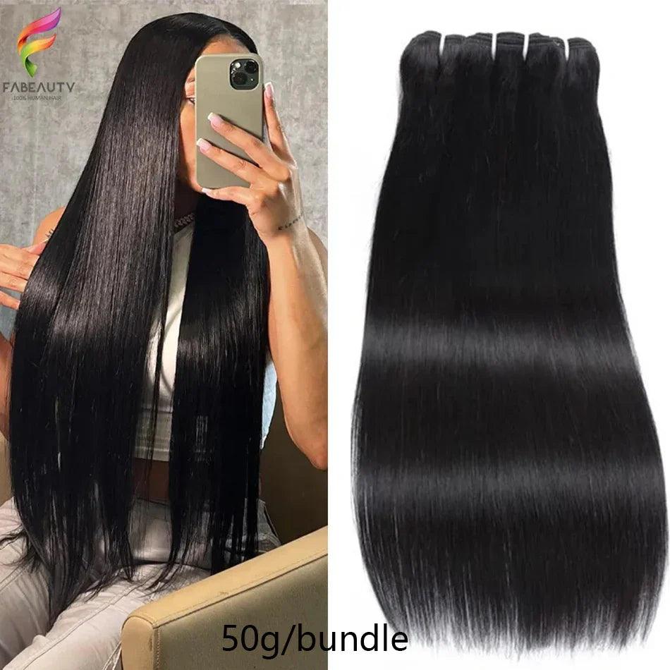 Bone Straight Brazilian Hair: 26-30 Inch Luxurious Bundle Set