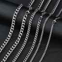 Men Stainless Steel Basic Chain Necklace Titanium Steel Jewelry