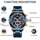 CURREN Men's Luxury Chronograph Sports Watch: Stylish Waterproof Timepiece  ourlum.com   