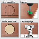 Woodworking Hinge Drilling Guide: Precision Tool for Cabinet Doors  ourlum.com   