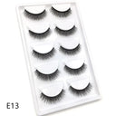 New Full 5 Pairs one box 3D Mink Hair False Eyelashes Natural Thick Long Eye Lashes Wispy Makeup Beauty Extension Tools H13  ourlum.com 5PairsE13  