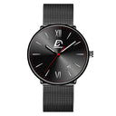 Luxury Mesh Belt Watch Men's Stylish Timepiece Leather Calendar