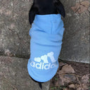 Winter Dog Adidog Sport Hoodies: Stylish Warm Clothing for Pets  ourlum Light blue S(1-2KG dogs) 