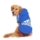 Winter Dog Adidog Sport Hoodies: Stylish Warm Clothing for Pets  ourlum Dark blue S(1-2KG dogs) 