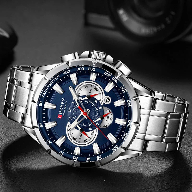 Curren Chronograph Men's Sport Watch: Stylish & Waterproof Wristwatch  ourlum.com   