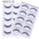 New Full 5 Pairs one box 3D Mink Hair False Eyelashes Natural Thick Long Eye Lashes Wispy Makeup Beauty Extension Tools H13  ourlum.com 5Pairs3dh-13  