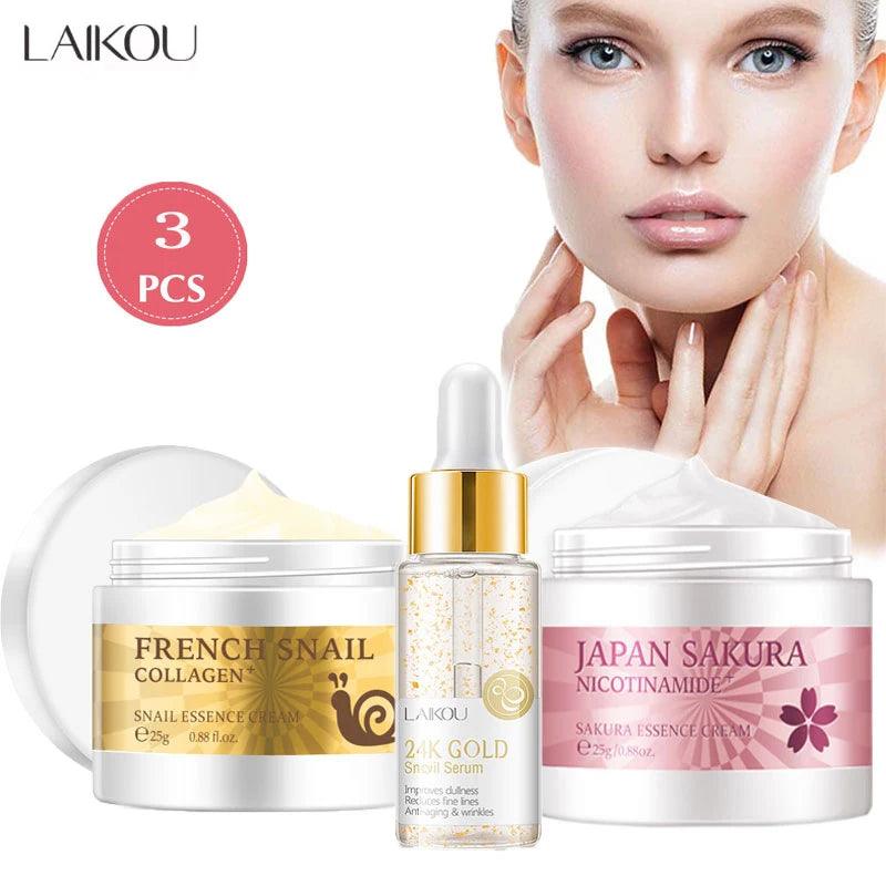 Youthful Radiance Snail Face Cream & Serum Set with Vitamin C and Hyaluronic Acid  ourlum.com Default Title  