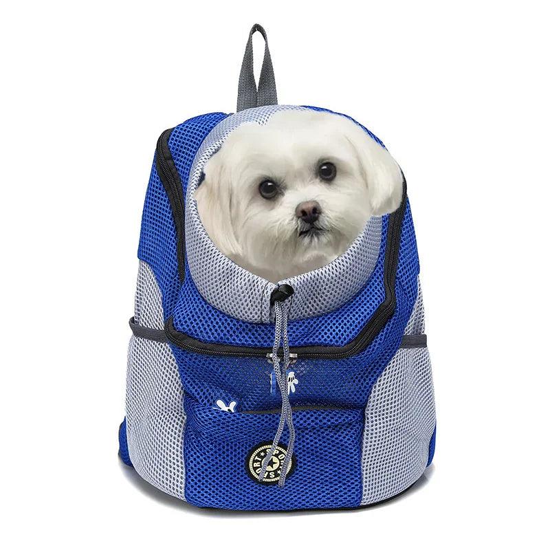 2020 New Double Shoulder Pet Dog Travel Backpack: Hands-Free Design, Breathable Material, Large Space.  ourlum.com   