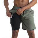 Summer 2024 Running Shorts Men 2 in 1 Quick Dry Gym Shorts