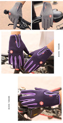 Men's Cycling Gloves Winter Touchscreen Warm Waterproof Non-Slip