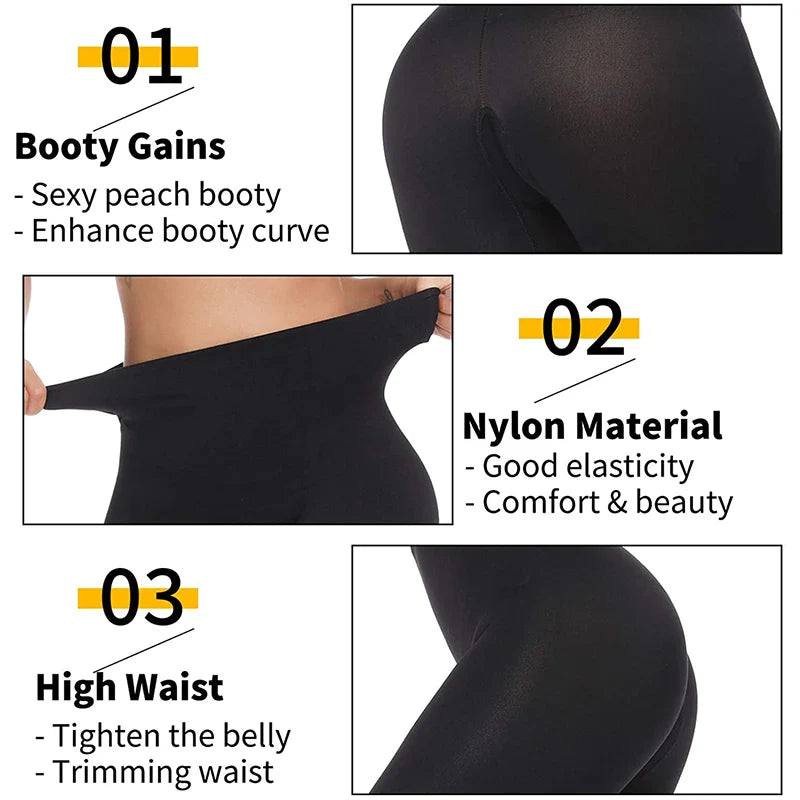 High Waist Anti-Cellulite Compression Leggings for Women - Tummy Control & Thigh Slimmer