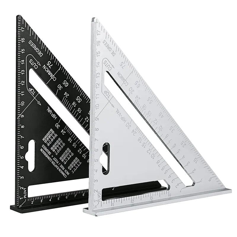 Aluminum Triangle Ruler Protractor Square Measuring Tool Kit for Woodworking  ourlum.com   