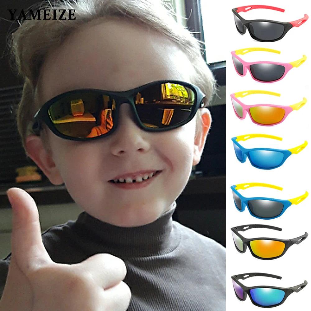 YAMEIZE Kids Polarized Sunglasses - UV Protection, TR90 Frame, Stylish Outdoor Eyewear for Boys and Girls