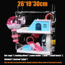 Acrylic Hamster Cage with Villa and Pipes: Spacious and Fun Living for Small Pets  ourlum.com 10 1 Set 