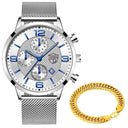 Elegant Stainless Steel Mesh Bracelet Watch for Gentlemen