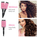 Professional Hair Curling Iron Ceramic Triple Barrel Waver Tool