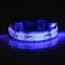 LED Dog Collar: Glow-in-the-dark Nylon Safety Pet Collar  ourlum.com Blue S 22-40cm 