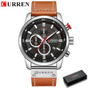 CURREN Men's Chronograph Watch: Stylish Luxury Timepiece for Modern Gentleman  ourlum.com silver black box CHINA 