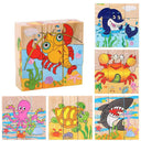 Wooden Blocks Puzzle Game: Animal, Fruit, Traffic Theme Learning Toy  ourlum.com Ocean  