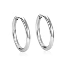 Trendy Small Hoop Earrings Clip-On Gold Stainless Steel Jewelry