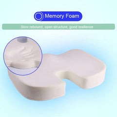 Memory Foam U-Shape Bamboo Gel Seat Cushion for Office and Car Comfort