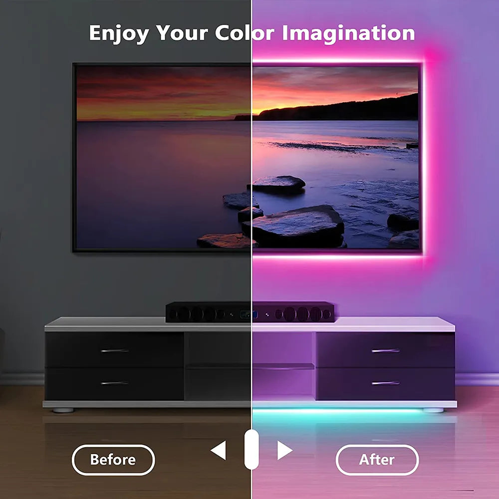 Vibrant RGB LED Strip Light: Transform Your Space with Smart Home Lighting  ourlum.com   