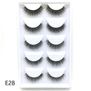 New Full 5 Pairs one box 3D Mink Hair False Eyelashes Natural Thick Long Eye Lashes Wispy Makeup Beauty Extension Tools H13  ourlum.com 5PairsE28  