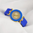 Elegant Black Women's Rhinestone Quartz Watch with Silicone Strap  ourlum.com   