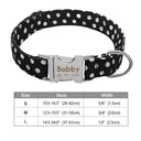 Engraved Nylon Pet ID Collar with Nameplate for Dogs: Personalized Safety Tag Collar  ourlum.com 008BL S 