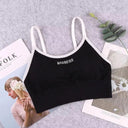 Ultimate Comfort Cotton Sports Bra for Women - Stylish Crop Top for Gym and Everyday Wear  Our Lum Black and white Free Size 