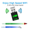 USB WiFi Bluetooth Dongle Dual Band Adapter for Windows