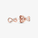 925 Sterling Silver Crystal Stud Earrings Set with Rose Gold Crown Heart Infinity Bee Design  ourlum.com 7  