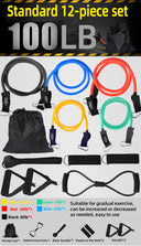 Versatile 12-Piece Resistance Bands Set for Home Fitness