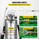 VEVOR Stainless Steel Hand Pump Sprayer for Garden Use