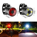 Waterproof Portable Mini Bike Lamp White Front Light Red Taillight