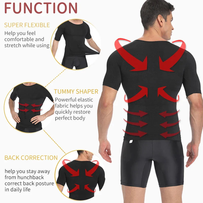 Men's Slimming Body Shaper Vest for Tummy Control & Posture Correction