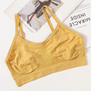 Sleek Seamless Push-Up Tube Top Bra for Women - Comfort and Style Combo  Our Lum no pad yellow L 