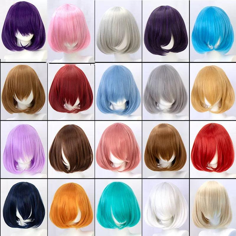 Vibrant Ombre Short Bob Wig: Bold Colors, High-Quality Hair