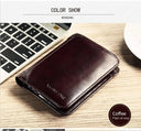 ManBang Leather Men's Wallet Stylish Short Purse Card Holder