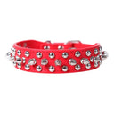 Adjustable Punk Rivet Spiked Leather Pet Collar Stylish Accessory