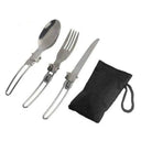 Stainless Steel Portable Folding Cutlery Set with Spork and Knife