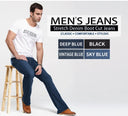 Mens Boot Cut Jeans Slightly Flared Slim Fit Denim Pants