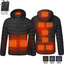 Men 9 Areas Heated Jacket USB Winter Electric Heating Coat