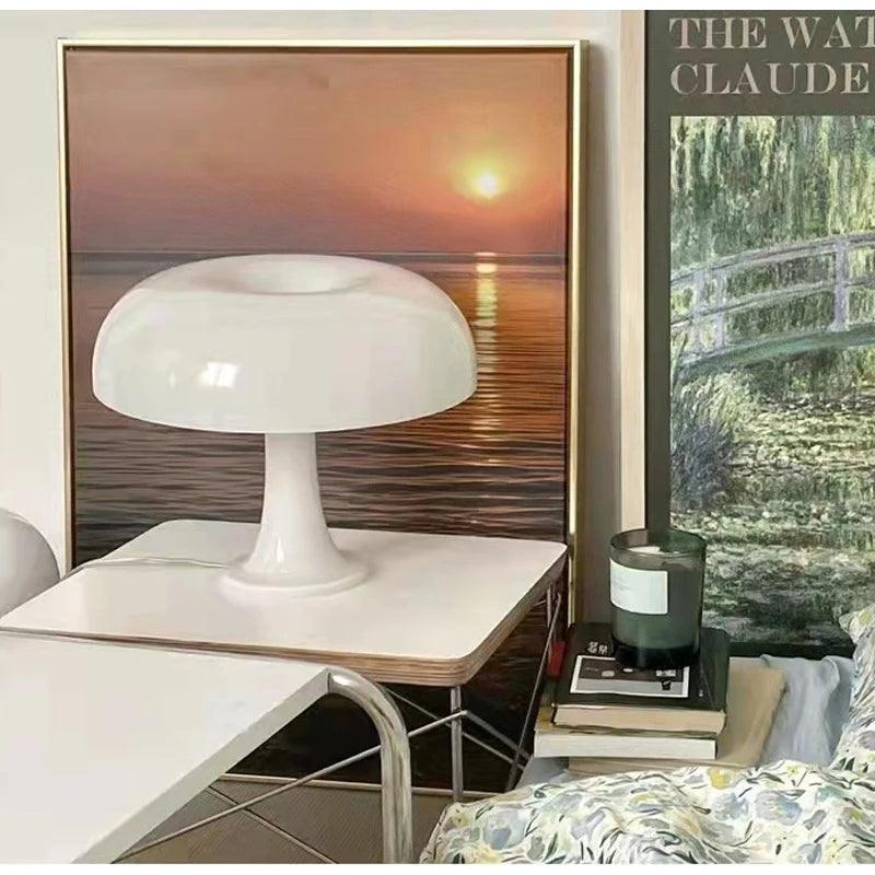 Italy Designer Led Mushroom Table Lamp with Sensor Switch - Elegant Lighting Solution for Hotel Bedroom, Living Room, and Bedside  ourlum.com   