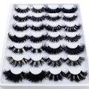 5-14Pairs Fluffy Lashes 10-25mm 3D Mink Lashes Long Thick Natural False Eyelashes Wholesale Lashes Vendors Makeup Mink Eyelashes  ourlum.com   