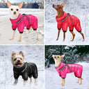 Cozy Hooded Winter Dog Jacket with Waterproof Harness for Small to Medium Dogs  ourlum.com   